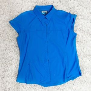 Magellan Womens Royal Blue 1XL Cap Sleeve Fishing Shirt, Worn 1X